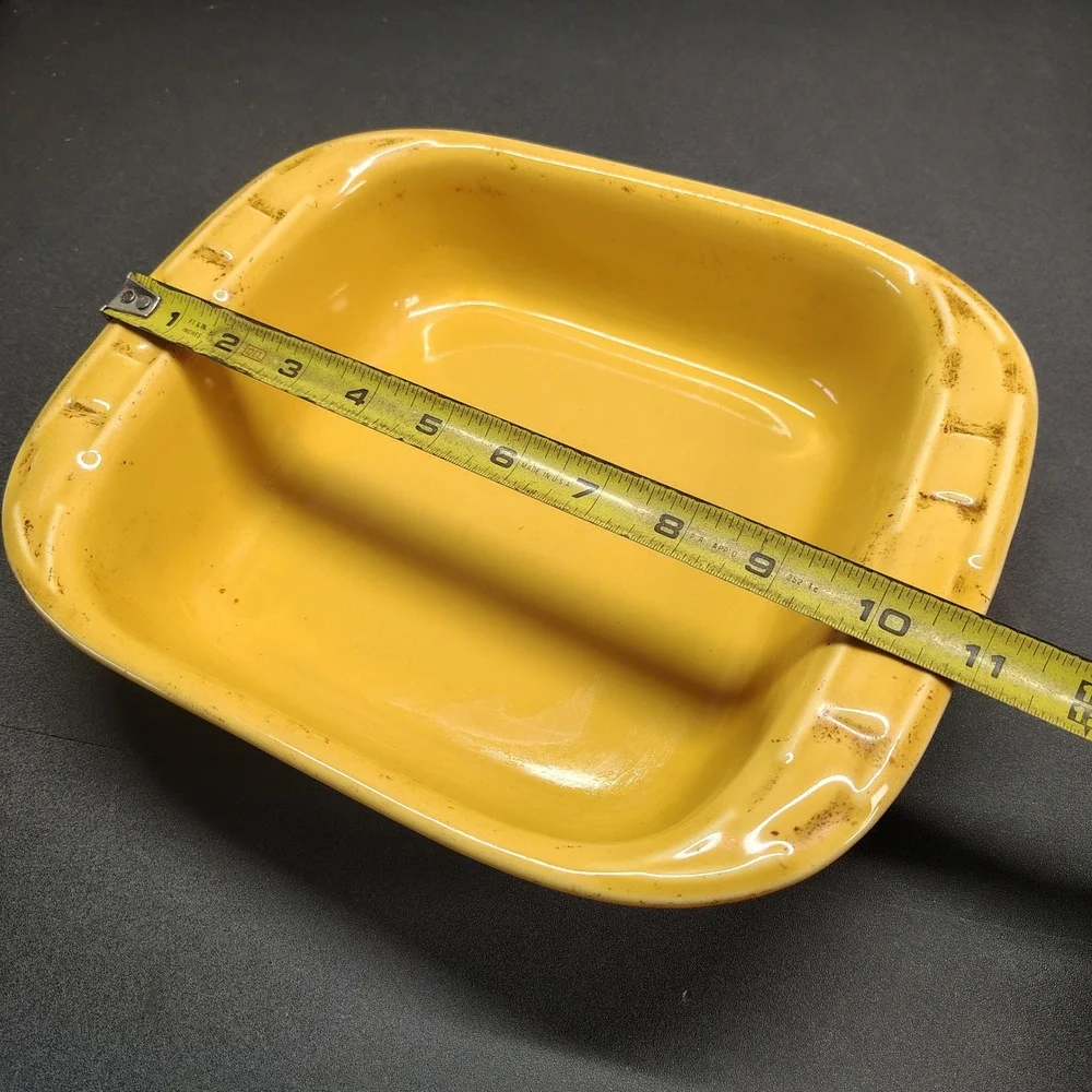 Longaberger Baking Dish Butternut 9x9 Woven Traditions Pottery Stoneware
